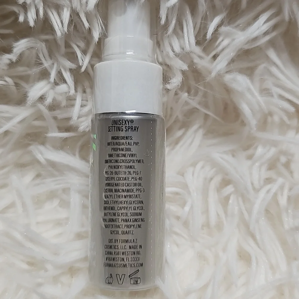 Unisexy Setting Mist Spray Formula Z Cosmetics Vegan Cruelty-Free